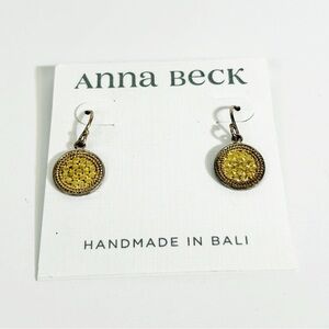 Anna Beck Classic Circle Two-Tone Drop Earrings